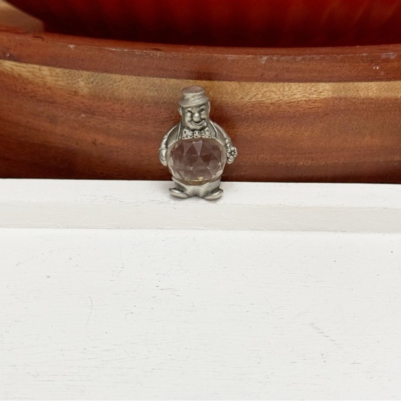 Vintage Cuteri Pewter Old Man with Crystal Belly Miniature - Picture 1 of 12